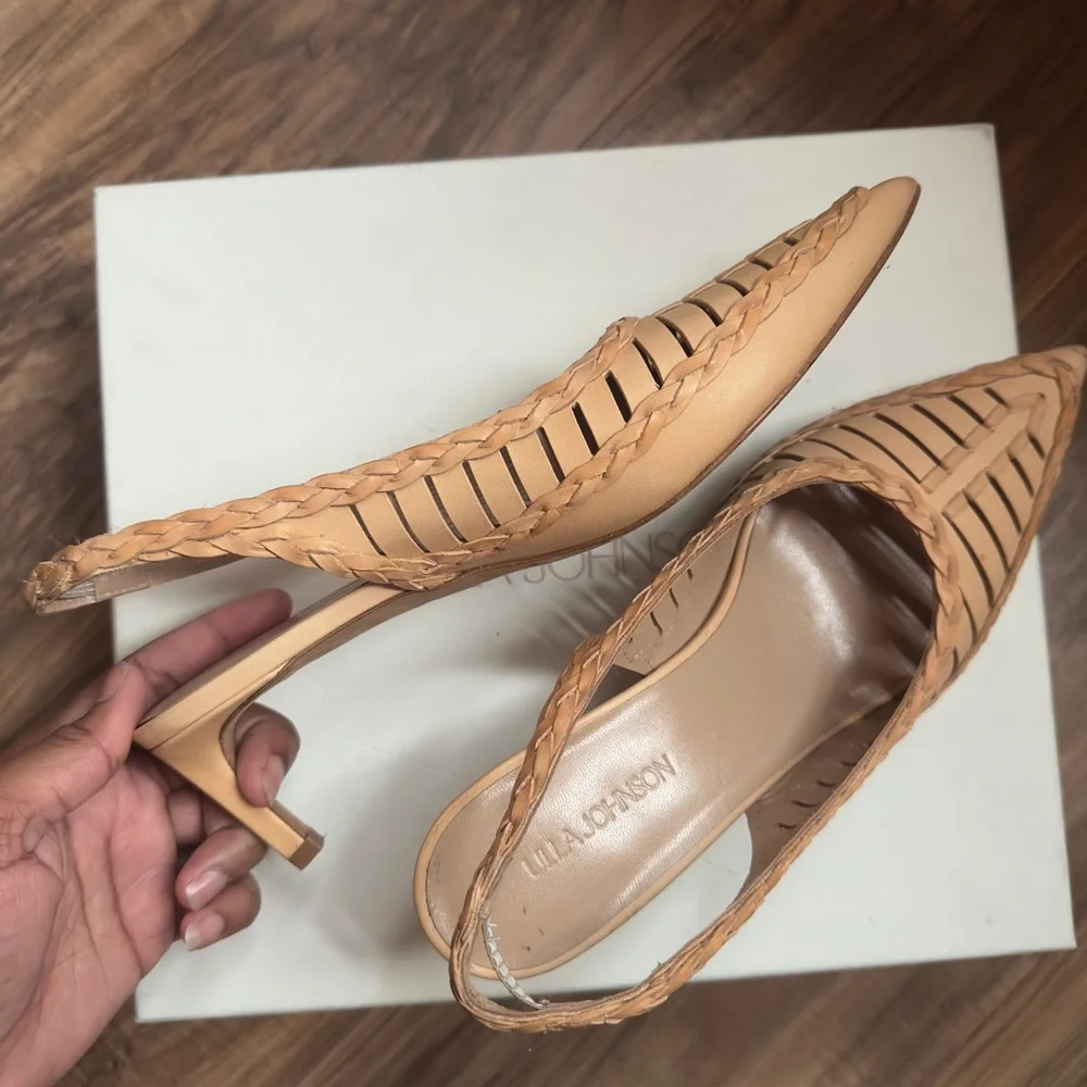Ulla Johnson Tan Braided Heels - Picture 3 of 6